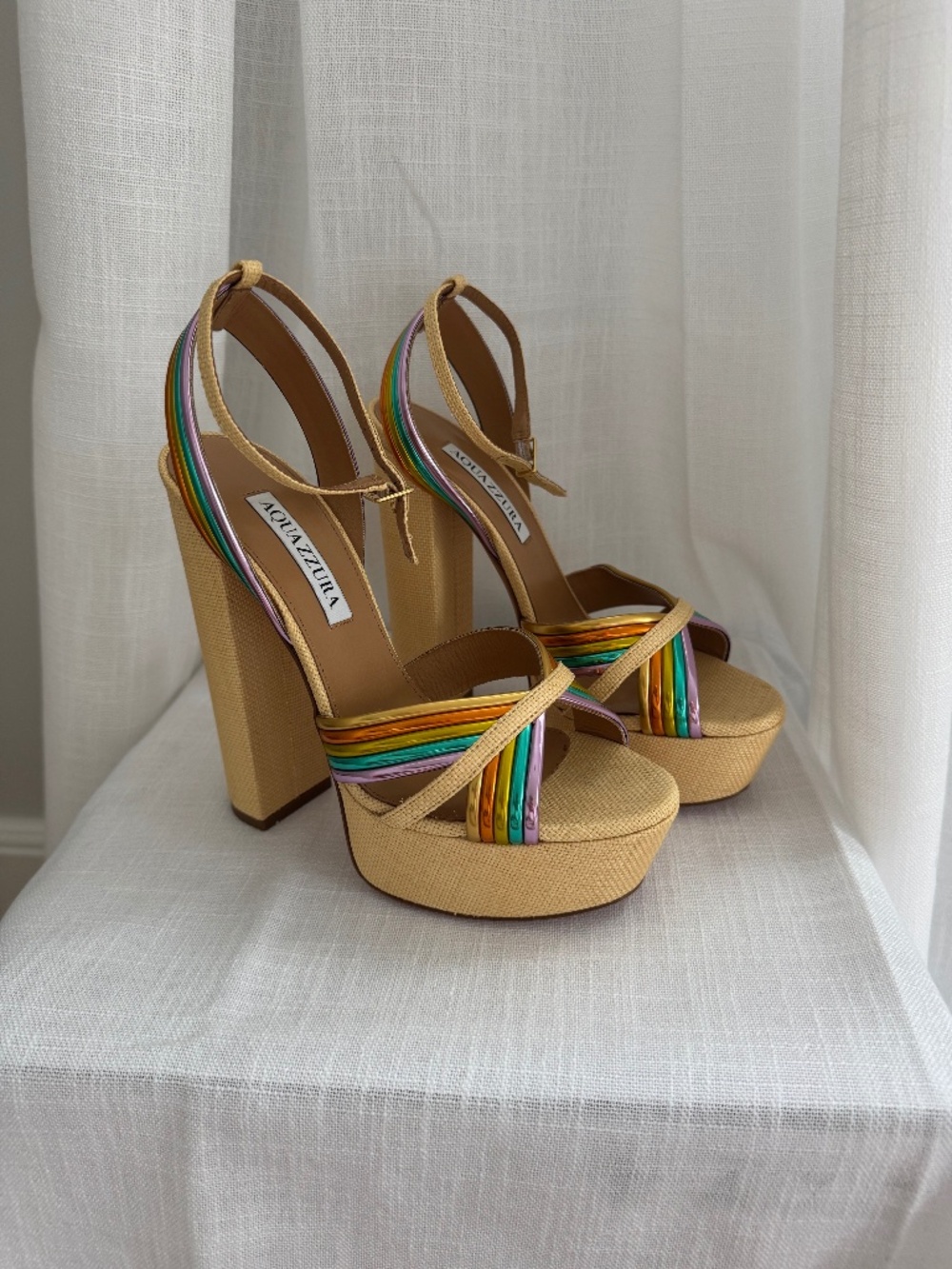 So Sundance Plateau 140 faux-raffia sandals